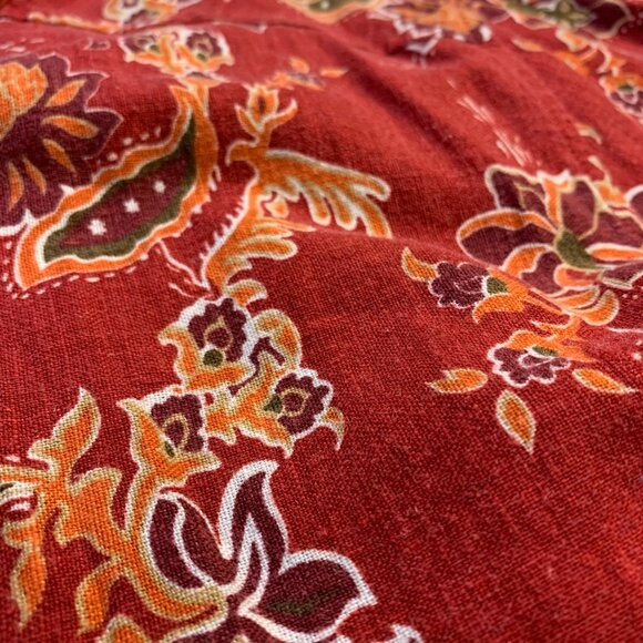 Vintage Printed Boho Linen Button Up | Women's 2X | Erika - Picture 6 of 6